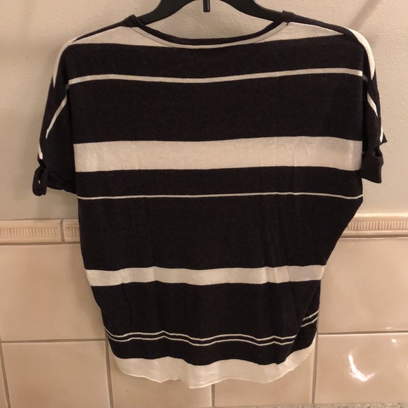New All Saints Wavy wool striped pullover t-shirt - Picture 11 of 13
